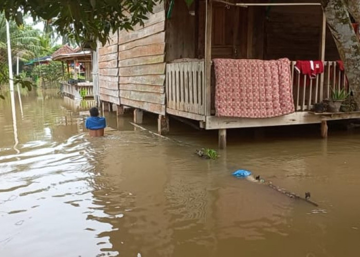 GAWAT! Banjir Kiriman Kepung 2 Desa di Ogan Ilir