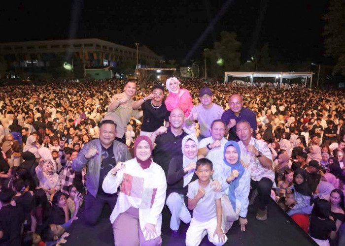 MERIAH! Puncak HUT Kota Lubuk Linggau ke-24 Dihibur Diva Aurel Tabola Bale dan Faris Adam Stecu Stecu