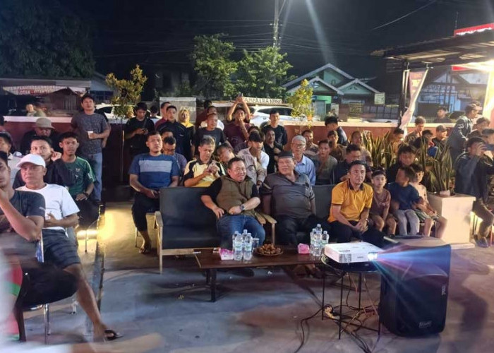 Ratusan Warga Ramaikan Nobar Piala Asia U-23 Bersama Calon Walikota Lubuklinggau Imam Senen