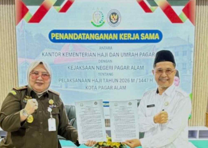 Kajari Pagar Alam Teken MoU dengan Kemenag Haji–Umrah, Luncurkan Program JPHH untuk Jamaah 2026