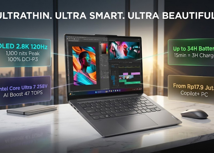 Intip Spesifikasi Gahar dan Harga Resmi Lenovo Yoga Slim 7 Aura Edition 14 di Indonesia