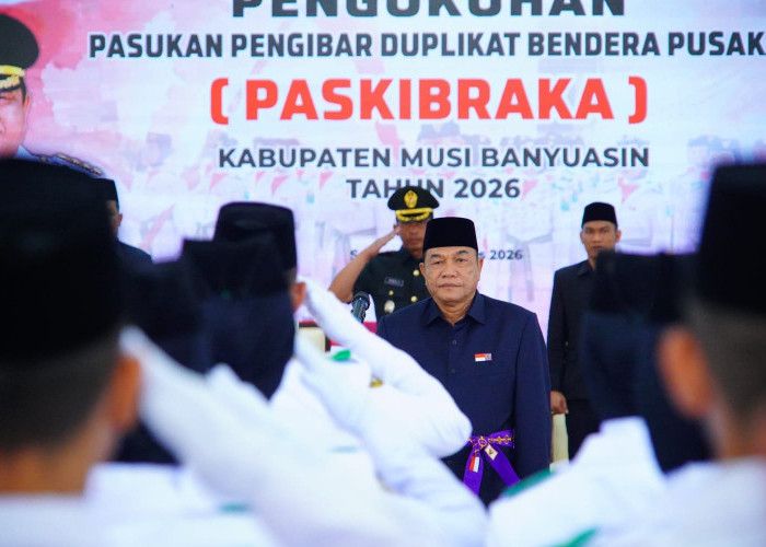 Paskibraka Muba 2026 Resmi Dikukuhkan, Bupati Toha: Jalankan Amanah Ini dengan Penuh Tanggungjawab