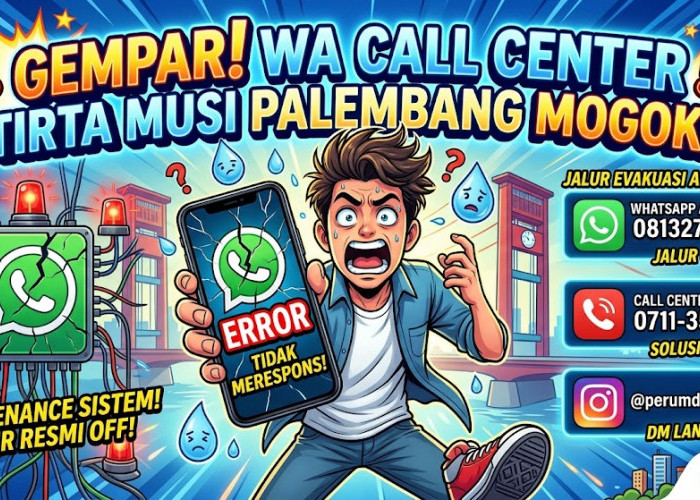 WA Call Center Perumda Tirta Musi Palembang 'Mogok' Mendadak, Ini Jalur Rahasia Buat Lapor Banyu!