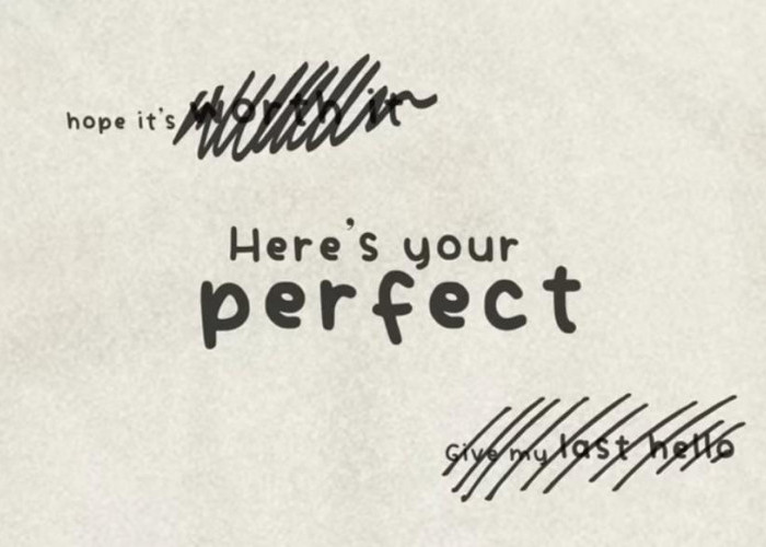 Lirik Lagu Here’s Your Perfect dari Jamie Miller dan Terjemahannya 