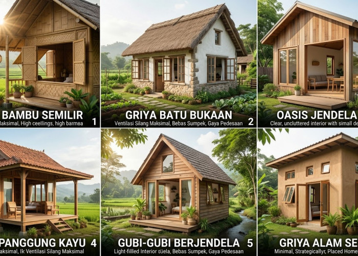 Bikin Rumah Kecil Jadi Sejuk Tanpa AC, Intip 6 Ide Ventilasi Alami Ala Hunian Pedesaan Ini