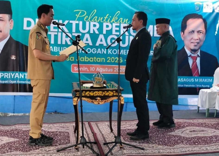 Bupati OKI H Muchendi Resmi Lantik Dr Masagus Hakim Jadi Direktur Perumda Tirta Agung
