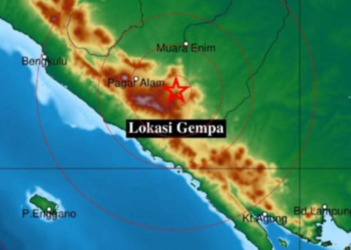 Gempa Pagi Ini: OKU Sumsel 3.2 Magnitudo, Kedalamannya 10 Km