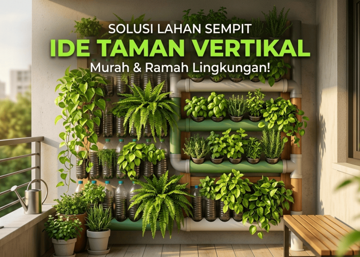 Lahan Sempit Bukan Halangan: 5 Cara Kreatif Bikin Taman Vertikal di Rumah Pakai Barang Bekas