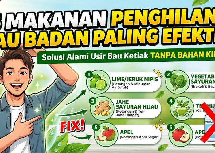 5 Makanan Penghilang Bau Badan Paling Efektif, Solusi Alami Usir Bau Ketiak Tanpa Bahan Kimia