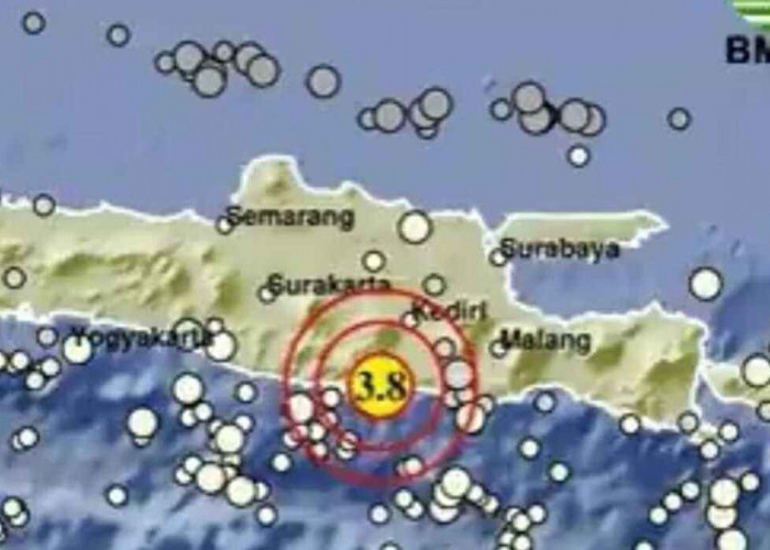 Update BMKG, Gempa 3.8 Magnitudo Guncang Trenggalek Jawa Timur