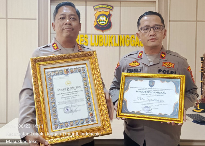 Kapolri Berikan Penghargaan Kepada Polres Lubuklinggau Terkait Pelayanan Prima Terhadap Masyarakat