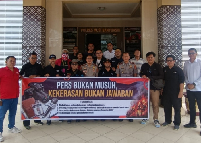 Aliansi Pers Muba Gelar Aksi Solidaritas, Dukung Penuh Polda Sumsel Usut Kekerasan Terhadap Wartawan