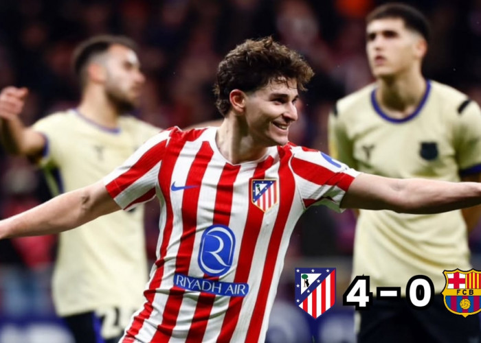 Atletico Madrid Bantai Barcelona 4-0 di Leg Pertama Semifinal Copa del Rey