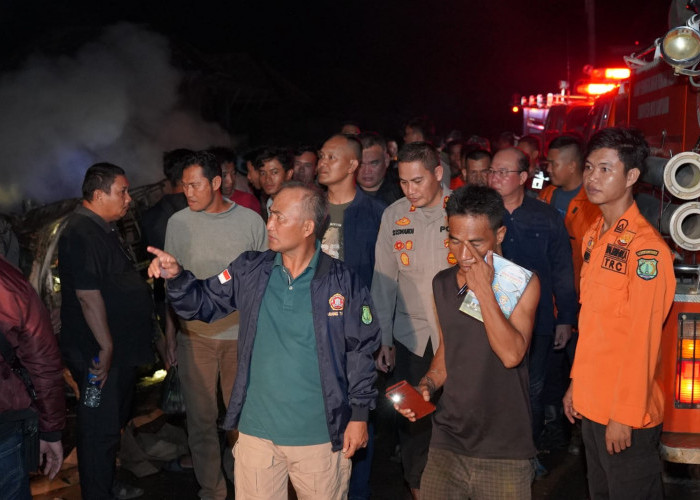 Terkait Kebakaran di Desa Talang Leban, Kapolres Musi Banyuasin Pastikan Kejar Pelaku Hingga Dapat