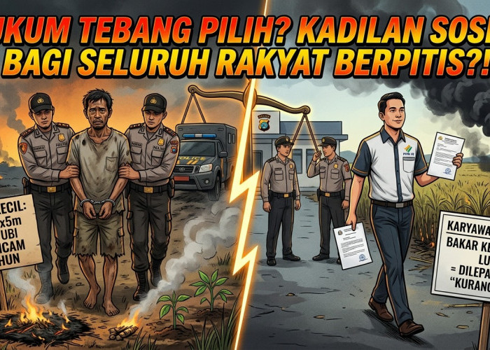 GEGER! Rakyat Kecil Bakar Lahan Ubi Ditangkap, Oknum PTPN VII Malah Dilepas Polres Ogan Ilir?