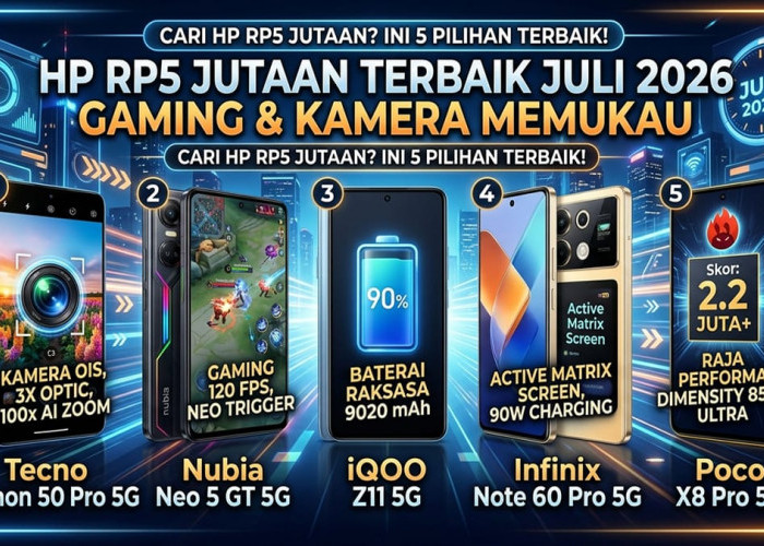 Bikin HP Flagship Ketar-Ketir! Pilihan HP Rp5 Jutaan Ini Bawa Layar AMOLED Super Mulus dan Fast Charging Kilat