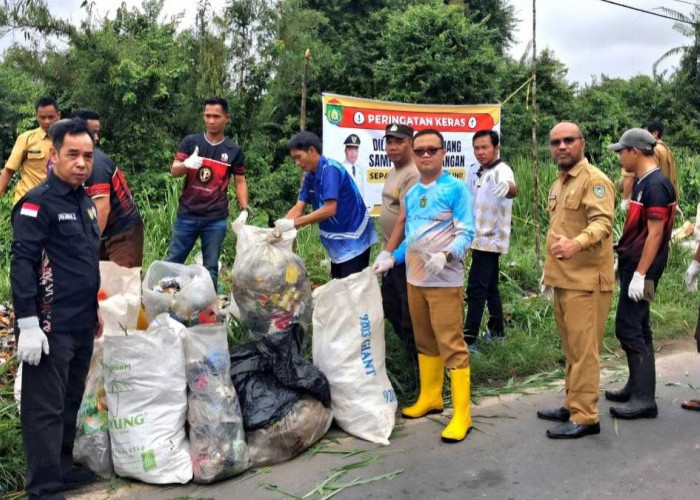 Banyak Sampah Liar Ganggu Kebersihan Lingkungan, Pemdes Jungai Gelar BBGRM