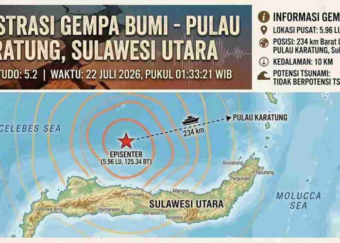 Gempa M5,2 Guncang Pulau Karatung Sulut Dini Hari, BMKG Pastikan Tak Berpotensi Tsunami