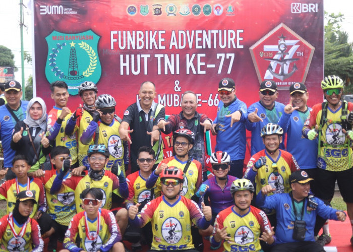 Peringatan Haornas dan Rangkaian HUT TNI di Muba, Jajal Fun Bike 50 Kilometer