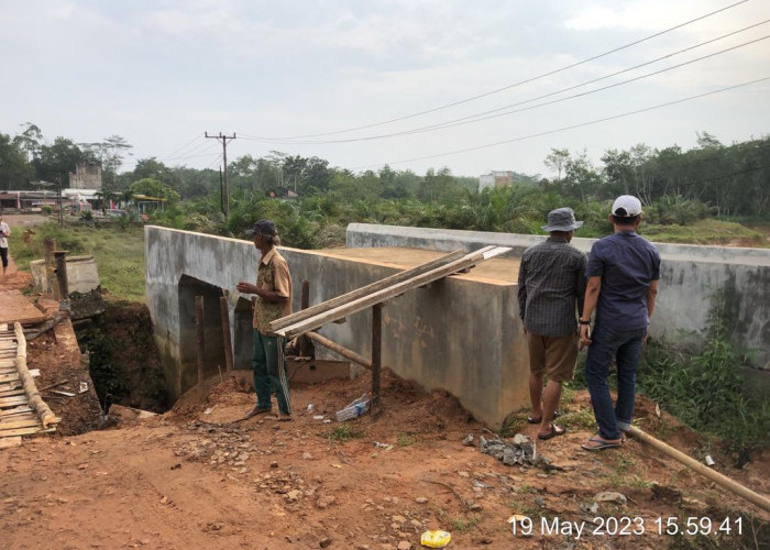 Jembatan Desa Margo Bhakti Amblas, Pemkab OKI Segera Fungsikan Jembatan Permanen