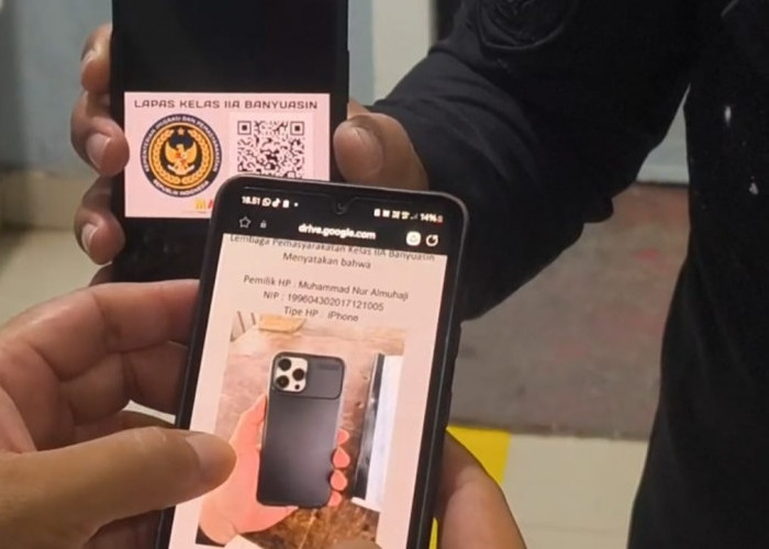 Cegah Peredaran Handphone, KPLP Lapas Kelas II A Banyuasin Kroscek HP Pegawai Pakai PHP