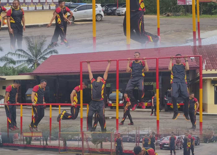 Melihat dari Dekat Latihan Brifit Warriors Personel Satbrimob Polda Sumsel Batalyon B Pelopor 