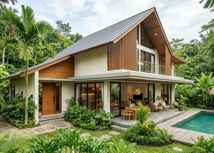 Sejuk Alami Tanpa AC: 7 Desain Rumah Minimalis Atap Pelana Bergaya Modern Tropis yang Estetik dan Fungsional
