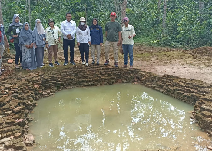 Kondisi Candi Lesung Batu Muratara Tergenang Air Hujan