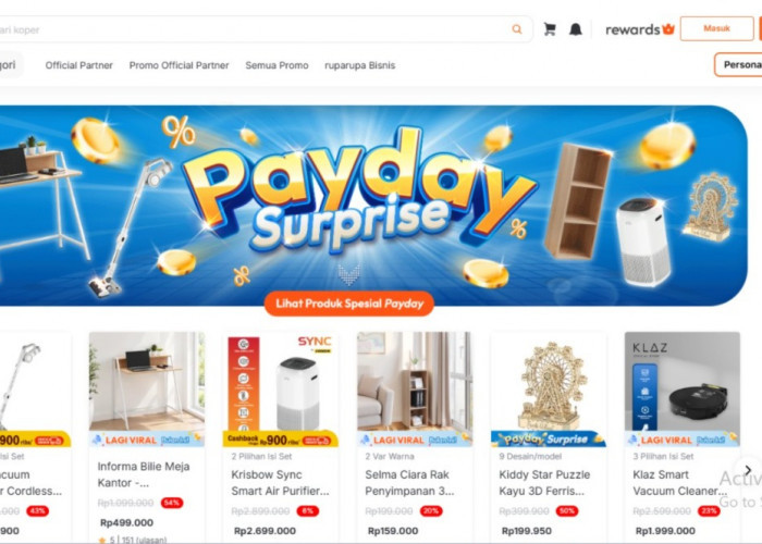 Payday Surprise Rupa Rupa Resmi Dimulai, Banjir Diskon Furnitur dan Alat Rumah Tangga Bikin Merinding!