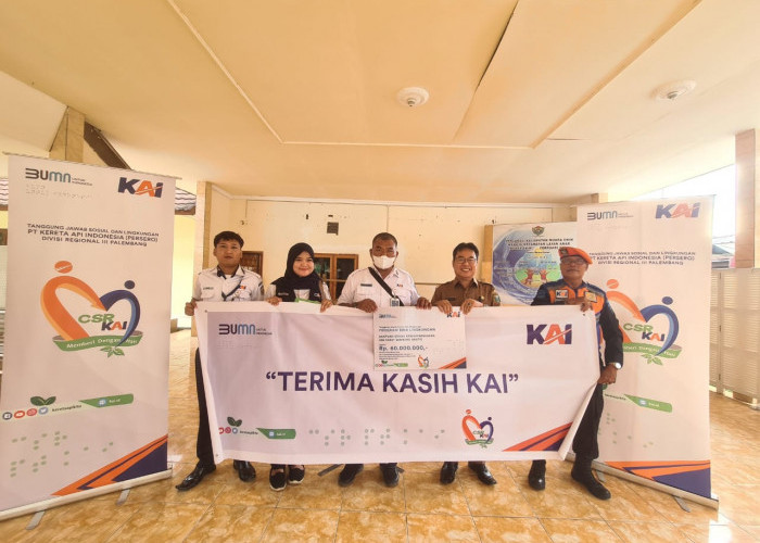 PT KAI Divre III Palembang Berikan Bantuan CSR 600 Paket Sembako