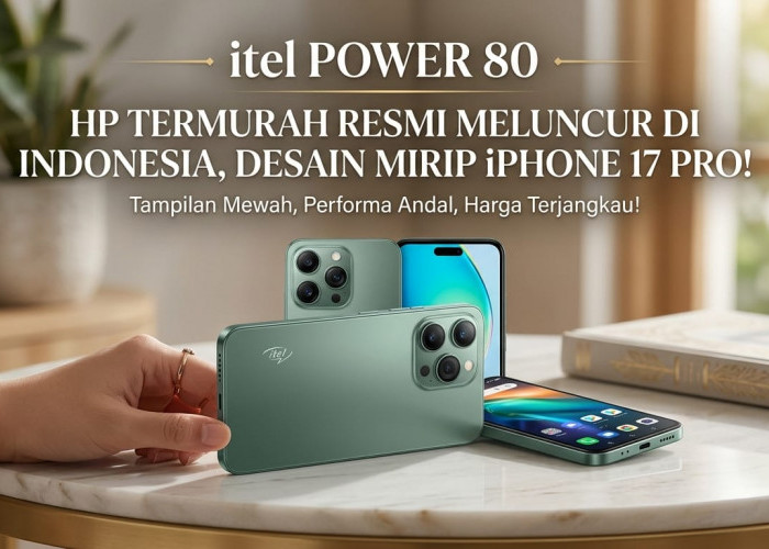 Desain Mirip iPhone 17 Pro, HP itel Power 80 Resmi Meluncur dengan Harga Cuma 2 Jutaan
