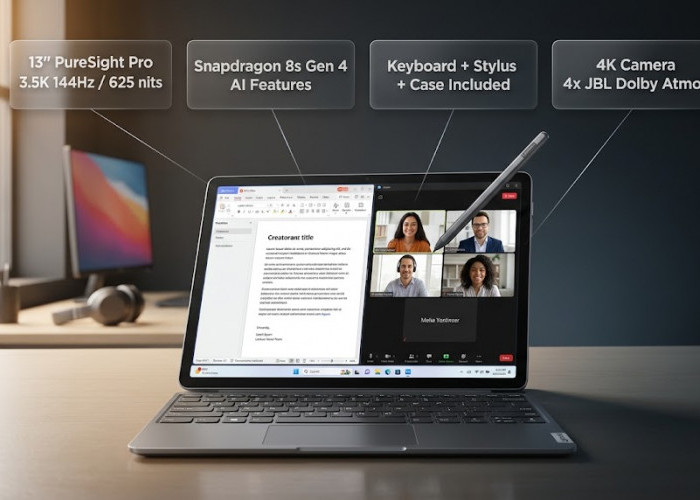 Ganti Laptop Saja? Tablet Lenovo IdeaTab Pro Gen 2 Bawa Layar 3.5K 144Hz dan Bonus Keyboard Lengkap