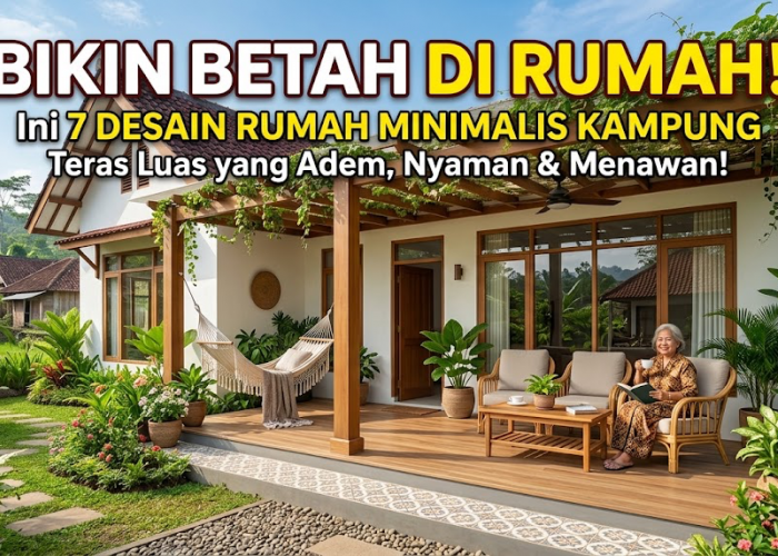 Bikin Betah di Rumah! Ini 7 Desain Rumah Minimalis Kampung dengan Teras Luas yang Adem, Nyaman, dan Menawan
