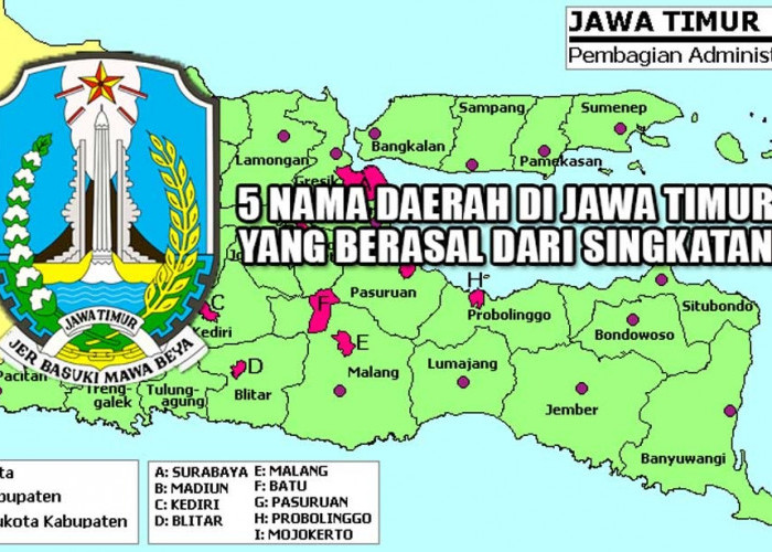5 Nama Daerah di Jawa Timur yang Berasal dari Singkatan: Batu Kepanjangannya Apa?
