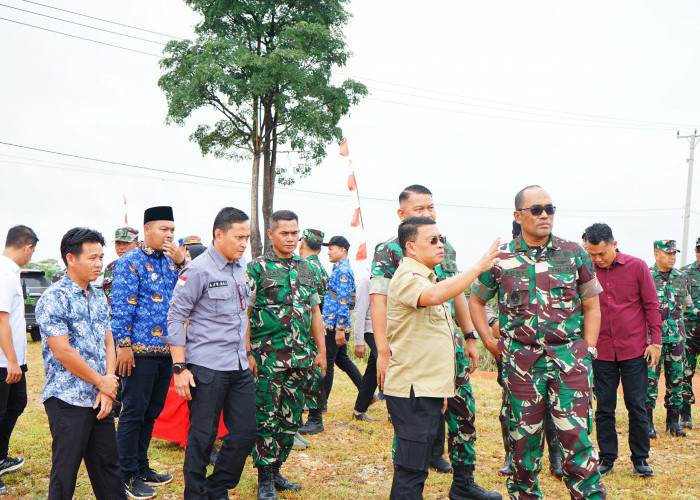 Danrem 044/Gapo Brigjen TNI Adri Koesdyanto Kroscek Lahan Batalyon Teritorial Pembangunan di Muratara