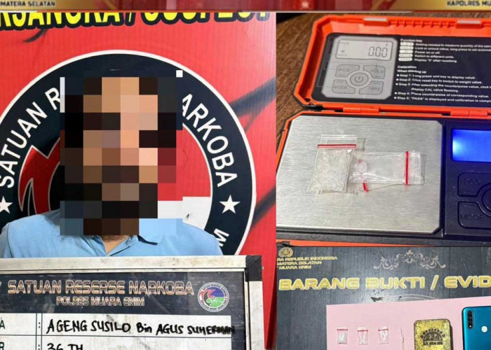 Sembunyikan Sabu di Kotak Rokok Kaleng, Pengangguran di Tanjung Enim Selatan Tak Berkutik Dikepung Polisi