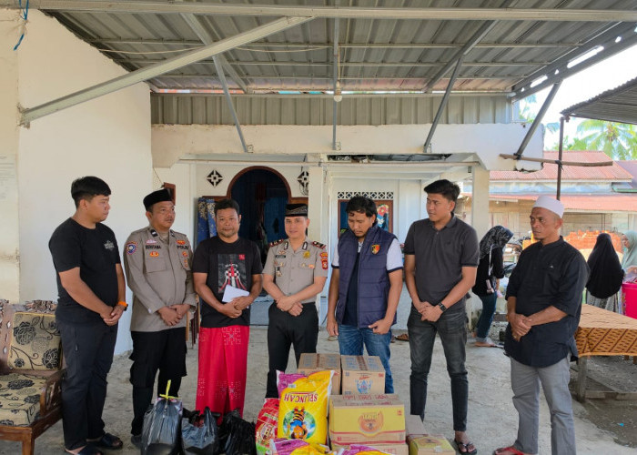 Kapolres Muratara Tunjukkan Empati, Beri Santunan kepada Keluarga Korban Tenggelam