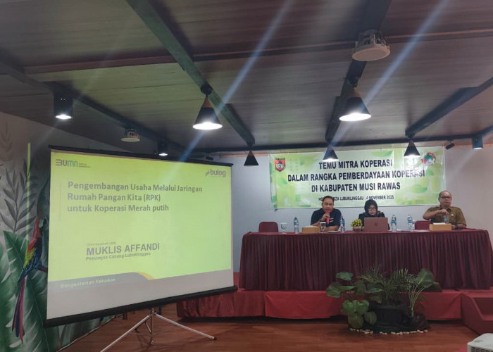 Jadi Pembicara Pada Temu Mitra Pemberdayaan Koperasi Musi Rawas, Kabulog Lubuk Linggau Jelaskan Keunggul