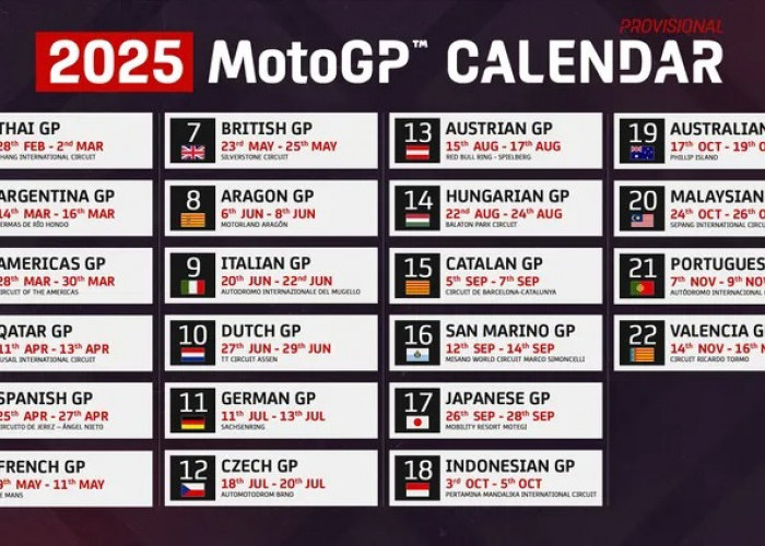 FIX, Indonesia Masuk Jadwal MotoGP 2025, Balapan di Mandalika Oktober Tahun Depan