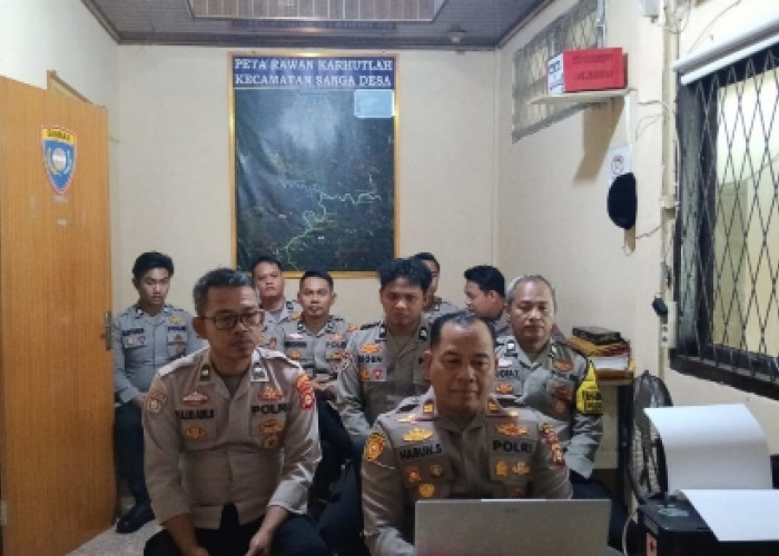 Kapolsek Sanga Desa Ikut Pengarahan Waka Polres Muba Terkait Agen Perlinsos
