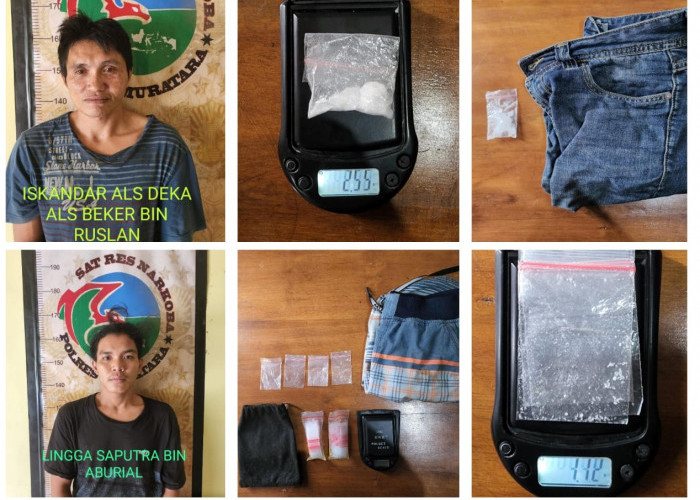  Transaksi Sabu, Dua Warga Kecamatan Karang Jaya Ditangkap Polisi