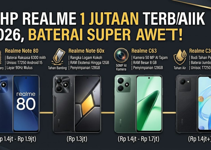 Nggak Bikin Kantong Jebol! Deretan HP Realme 1 Jutaan Ini Punya Spesifikasi Gahar dan Baterai Awet Seharian