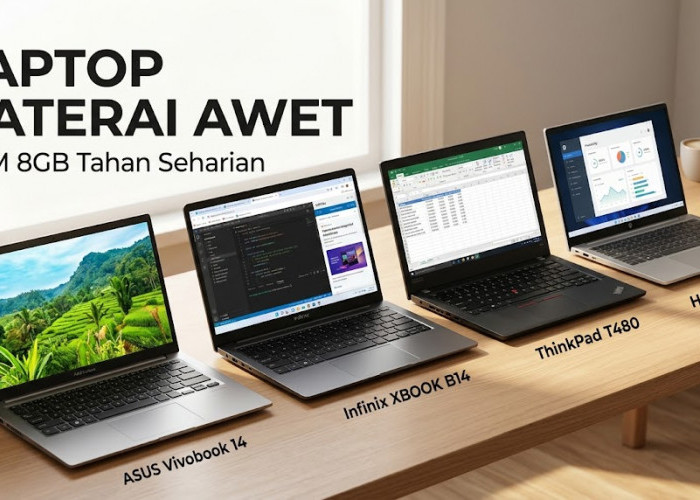 4 Rekomendasi Laptop RAM 8 GB Terbaik untuk Mobilitas Tinggi Tanpa Takut Kehabisan Daya