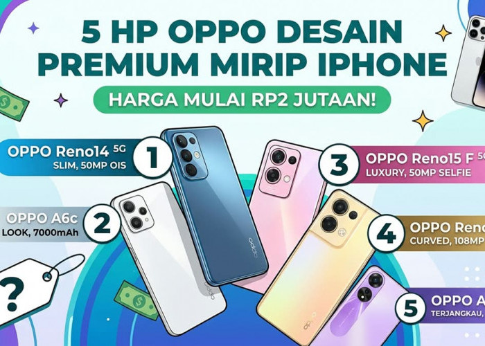 5 HP OPPO Desain Premium Mirip iPhone, Mulai Rp2 Jutaan!