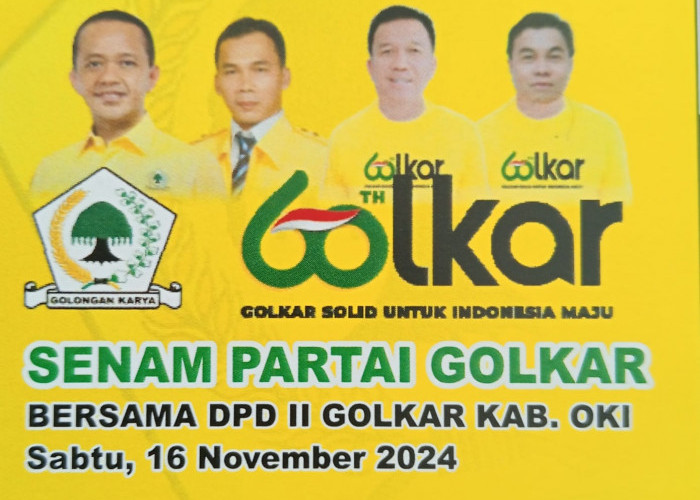 Bertabur Hadiah! Ikuti Senam Sehat Partai Golkar Bersama DPD II Golkar OKI