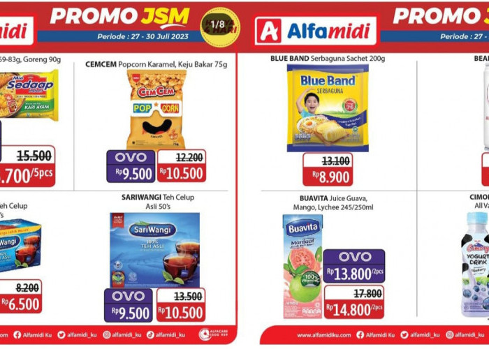 Katalog Promo JSM Alfamidi Periode 27-30 Juli 2023, Beras Premium 5kg Hanya Rp68.900
