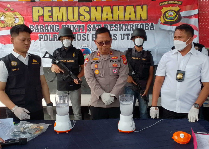 Polres Muratara Musnahkan 992,05 Gram Narkoba 