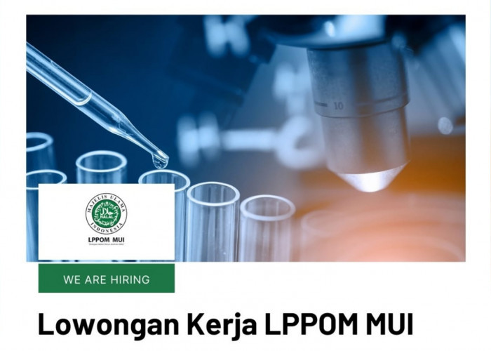 LPPOM MUI Buka Lowongan Kerja Terbaru Sebagai Laboratory Registration Staff, Apa Saja Persyaratannya