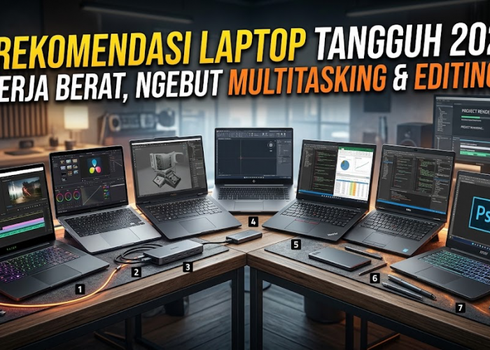 7 Rekomendasi Laptop Tangguh 2026 untuk Kerja Berat, Ngebut Buat Multitasking hingga Editing Tanpa Bikin Lemot