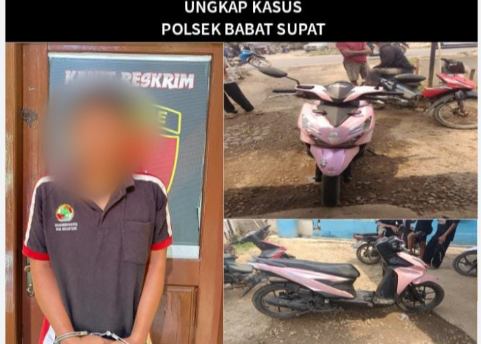 Polsek Babat Supat Amankan Warga Pali Usai Curi Motor Warga